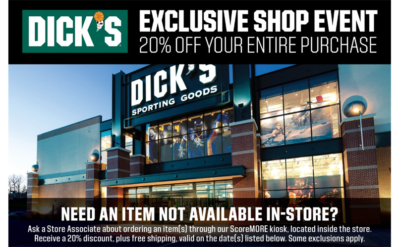 Dick's Sporting Goods Shopping Event